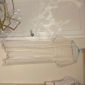 White see-through beach tunic/ coverup